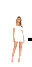 Superdown Rumor Ruched Mini Dress In White Sz L