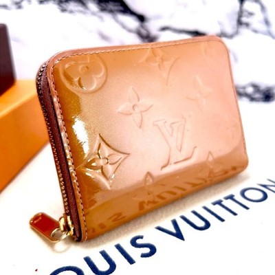 Louis Vuitton Vernis Rose Velours Zippy Coin Purse M91668 TS0123 Pink YK1057
