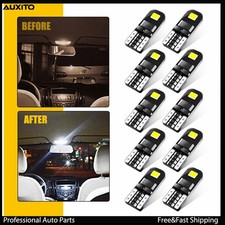 10pcs T10 Auxito 194 168 Smd W5w Led White Canbus Error Free Wedge Light Bulb Z