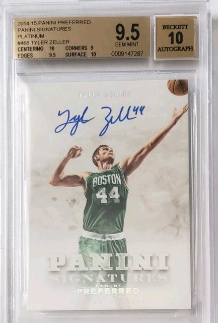 2014-15 Preferred Panini Signatures Platinum #468 Tyler Zeller 1/1 BGS Celtics