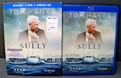 Sully (Blu-ray + DVD 2016 WS w/Slipcover) Tom Hanks, Aaron Eckhart, Laura Linney