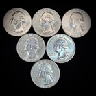 90% Silver $1.50 FV - Washington Quarter Circulated Pre-1965 US Coin - 22-29