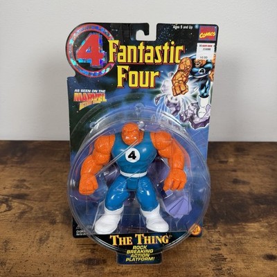 Vintage Fantastic Four The Thing 1996 Marvel Toy Biz Rock Breaking NOS Sealed