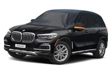 Half Car Cover, Windshield Cover for Ice and Snow Top with Reflective Straps,
