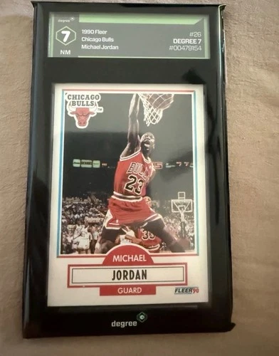 Fleer 1990-91 Michael Jordan #26 Degree 7 NM Chicago Bulls NBA Basketball HOF