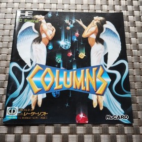 Columns W/Case Manual PC Engine Hu Card Retro Used Game Very Good NTSC-J Japan
