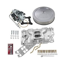 Sbc Chevy 350 Stage 2 Intake Manifold 600 Cfm Vs Carb Air Cleaner Combo
