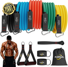 Resistance Bands Set with Handles - 150 Lbs Heavy Duty Exercise Bands, Workout B