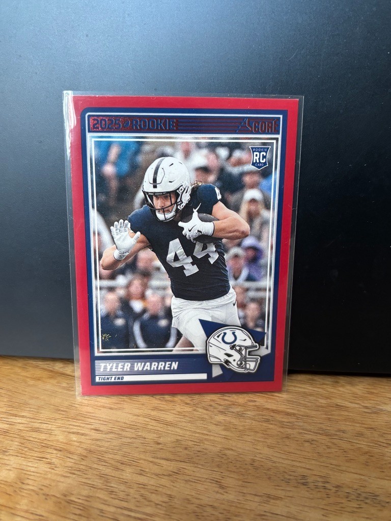 2025 Score #21 Tyler Warren Red Border Rookie RC Colts