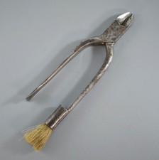 ANTIQUE CHAMPAGNE WINE BOTTLE OPENER CUTTER with BRUSH