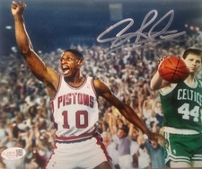 Dennis Rodman Signed METALLIC Photo 8x10  NWO Bulls Worm Autograph HOF JSA HOGAN