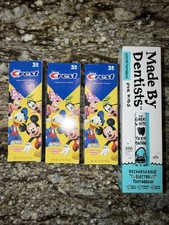 Crest Kids Bubblegum Toothpaste 3 x 4.2 oz  Kids Electric Toothbrush Bundle