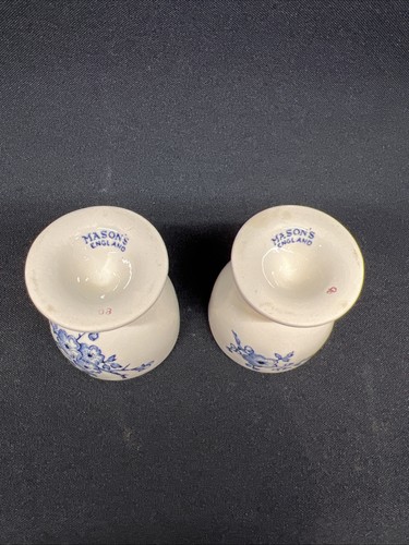 2 tazas de huevos dobles de porcelana Blue Mason’s England vintage - Imagen 8 de 10