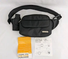 RFID Waist Pack Travelon Anti-Theft Travel Wallet Black Fanny Purse *Repair