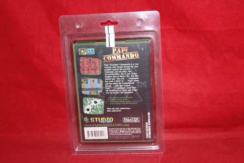 Papi Commando (Sega Genesis, 2016) Authentic Game Cartridge, Sealed - Picture 2 of 4