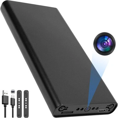 ZAIZAITY Indoor/Outdoor-Kamera-Powerbank-HD 1080P 10.000 mAh, Nachtsicht HD