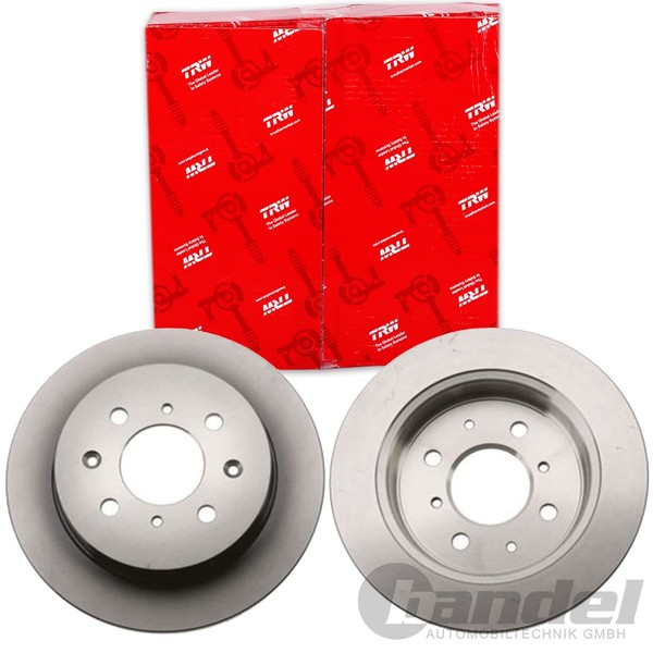 2X Trw Bremsscheiben 239Mm Voll Hinten Passend FÜR Honda City Jazz | DF6378-image