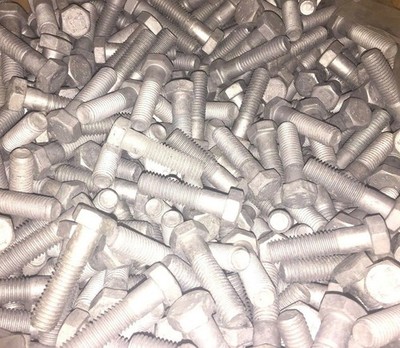 1''-8 X 10 Hex Head Cap Screws Hot Dipped Galvanized 10 Pieces