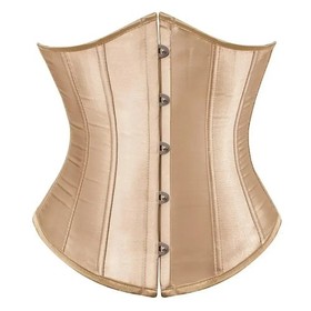 Gothic Underbust Corset Waist Cincher Bustier Top Satin Lace Up Lingerie Plus