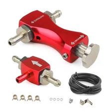 Manual Boost Controller, Universal Aluminum Pressure Regulation Valve Kit Red