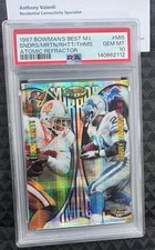 1997 Bowmans Best Atomic Refractor Mirror Image MI5 Barry Sanders PSA 10 low pop