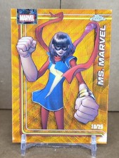 2026 Topps Chrome Marvel Comics #83 Ms. Marvel Orange Wave Refractor /25