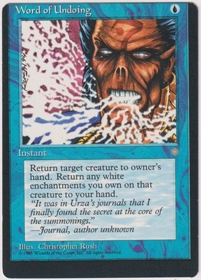 Word of Undoing Ice Age MTG Magic the Gathering MP TRUE MISCUT - Misprint Error