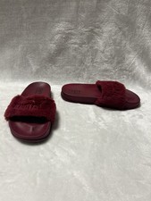 Puma Fenty Rihanna burgundy purple Fur Slide size 6.5 37