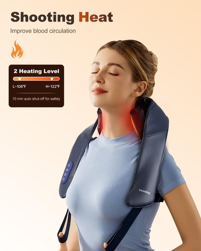 Neck and Shoulder Massager with Soothing Heat, Cordless Neck Back Massager, U... - Picture 3 of 8