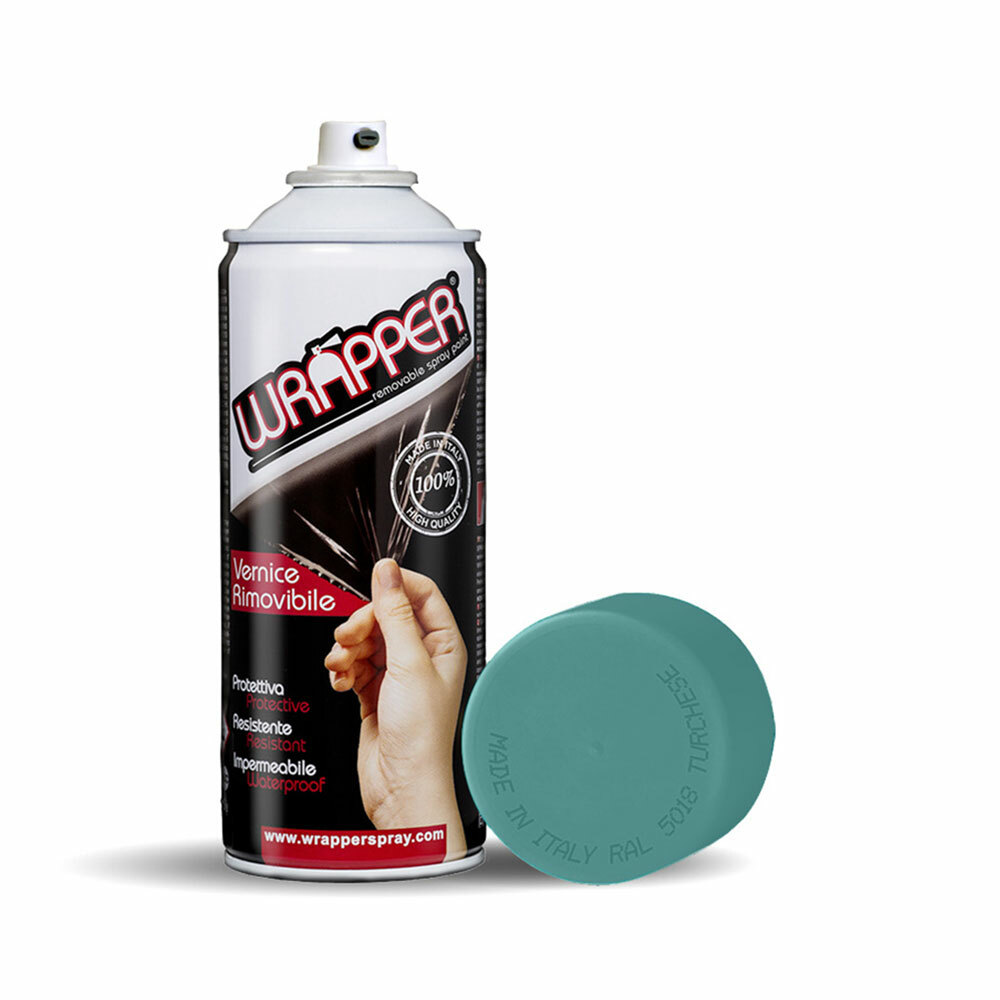Wrapper Spray Vernice Removibile Tinta Ral 5018 Turchese