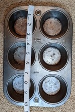 Vintage Ekco USA Muffin Pan #T60 Cupcake Biscuit Metal Tin Baking T60 Bakeware