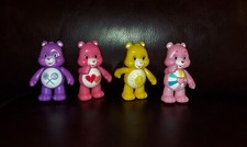   VTG Care Bears TCFC PVC Cake Toppers Figures Figurines Movable Arms Lot Of 4