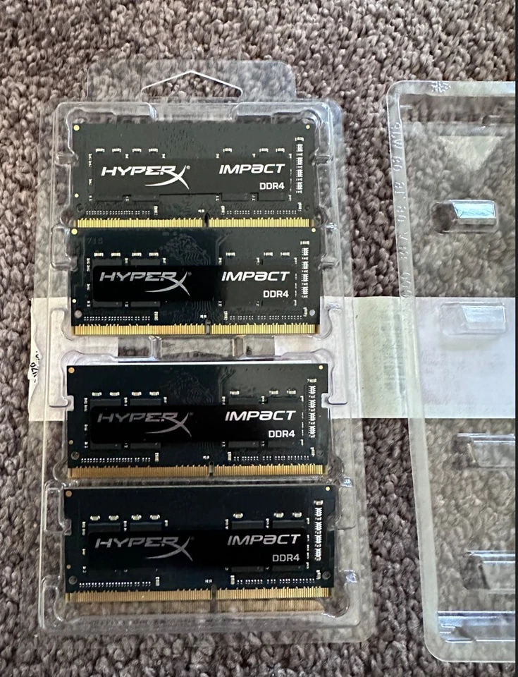 HyperX Impact HX424S15IB2K4/32 Memory 32GB Kit*(4x8GB) 2400 MHz DDR4 CL15 SODIMM - Image 2 of 2