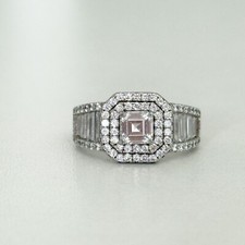 925 Sterling Silver Vintage Clear CZ Sparkly Halo Band Ring Size 6