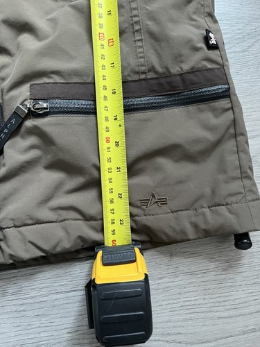 Alpha Industries Womens Khaki Hooded Jacket Coat Snow Walk Ski Bag Size Small - Picture 10 of 17