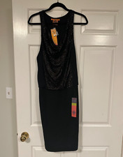 NWT $595 Tory Burch Black knee length Dress Size S