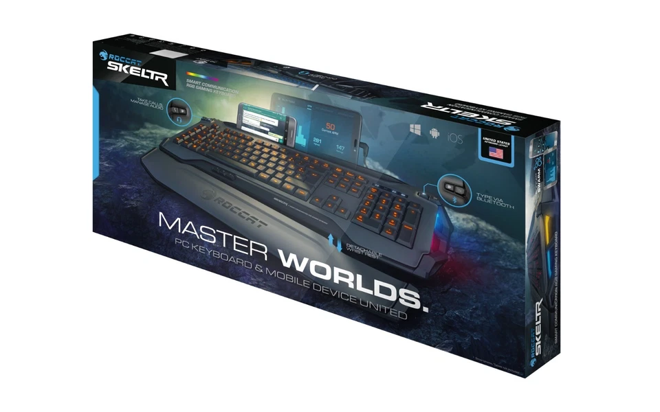 ROCCAT SKELTR - RGB Gaming Keyboard, GREY, NEW (Part# ROC-12-231-GY) - Image 2 of 4