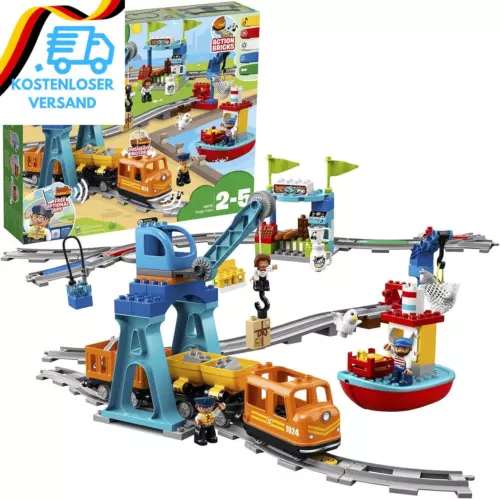LEGO DUPLO Güterzug, „Push & Go“-Lok Mit Lichtern Und Geräuschen, Funktionsstein