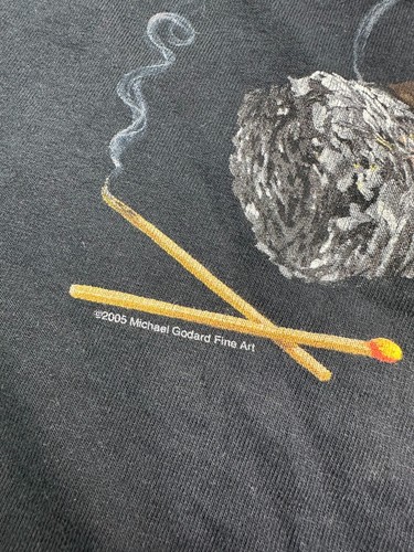 Vintage Godard Mens Smoking Martini Cotton Michael Fine Art 2005 Shirt Black 2XL - Picture 5 of 9