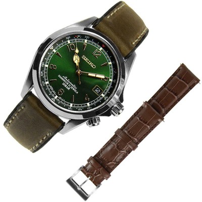 Autentico Seiko Alpinista Hecho En Japon Sarb 017 Sarb 017j Promo 2pc Correa De Cuero Ebay