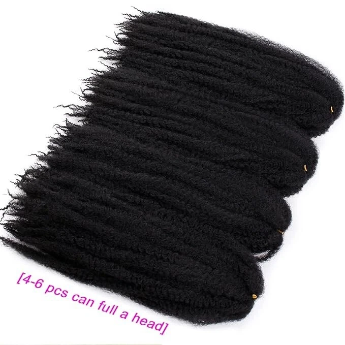 4Pack Marley Afro Twist Braiding Hair 24" Inch Hair Crochet Braids Long - Image 2 of 4