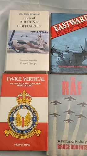 Lot Hardcover Books - History of Royal Air Force RAF Britain Fighters Obituaries - Picture 2 of 5