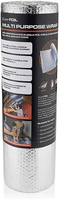 SuperFOIL Multi-Purpose DIY Home Shed Garage Loft Insulation Wrap - 60cm x 7.5m
