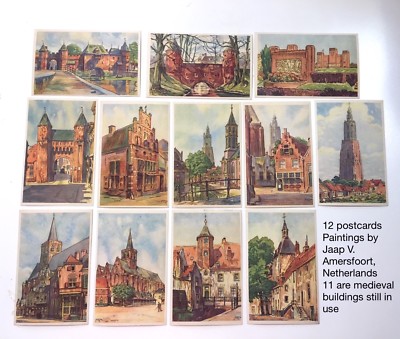 Amersfoort Netherlands Medieval Buildings Historic Vintage 12 postcards 1945