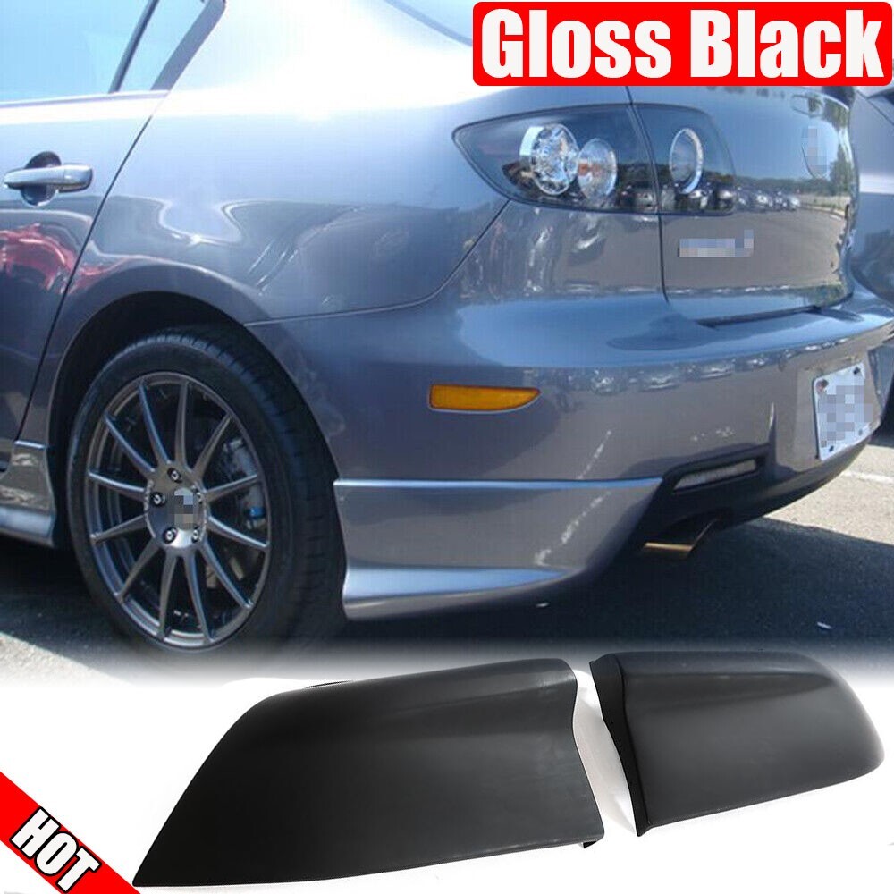 Unpainted PU Rear Bumper Splitters Spat Flaps Trims Fit for Mazda