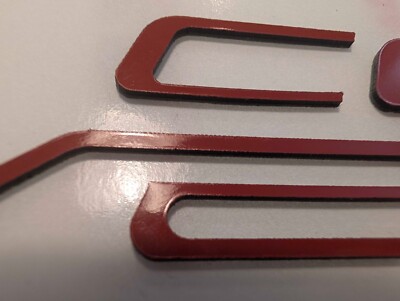 2005-2013 Corvette C6 GLOSS RED Plastic Letters Rear Bumper Emblem Decals