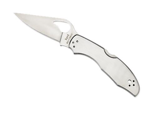 Cuchillo Byrd Meadowlark 2 BY04P2 2,93" hoja de borde liso mango de acero inoxidable - Imagen 2 de 2