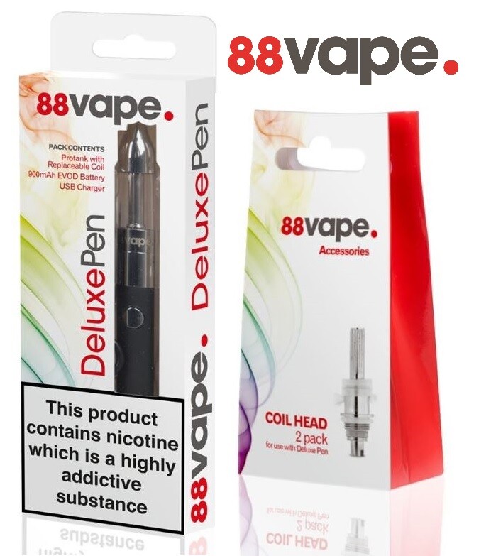 Vape Coil Deluxe Pen Coils 0.5 Ohm  4 Pack, For 88 Vape Deluxe Pen Kit,  Nicotine Free