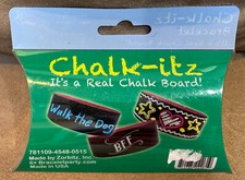 JUSTICE BRACELET CHALK-ITZ WRITE ON ME DRAW/ERASE/REPEAT REAL CHALK BOARD FUN