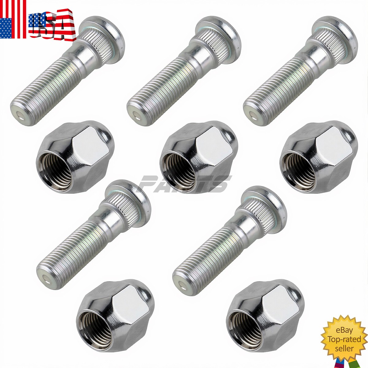 Wheel Lug Stud Hub 12x1.25+Lug Nut Chrome for 2013-2019 Subaru